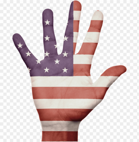 hand flag america u s image - gruß-karte usa flaggen-hand karte Transparent Background Isolated PNG Figure