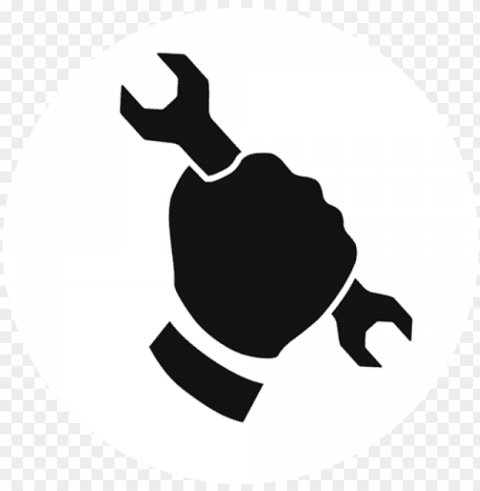 hand holding wrench icon - maintenance and repairs ico PNG download free