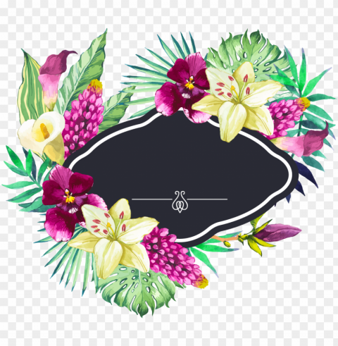 hand painted watercolor beautiful flower borders vector - flower borders PNG Image with Transparent Cutout