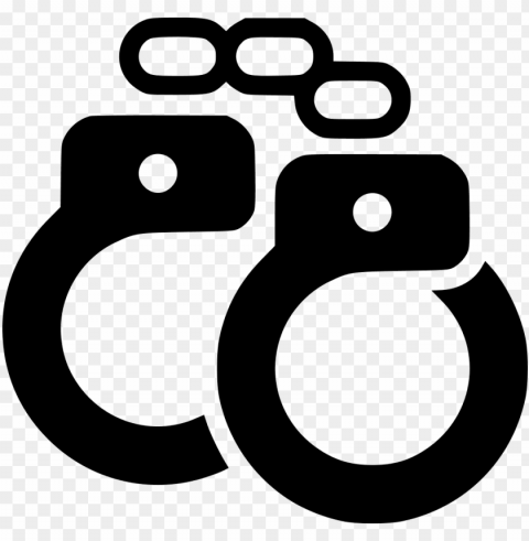 handcuffs svg icon free- handcuff icon PNG Isolated Object on Clear Background