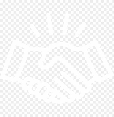handshake shake hands white icon free Transparent Background Isolated PNG Art