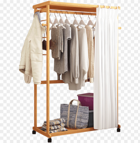 hanger floor bedroom hanger solid wood hanging clothes - clothes hanger Transparent PNG images with high resolution