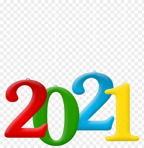 hanging 2021 Isolated Graphic Element in HighResolution PNG