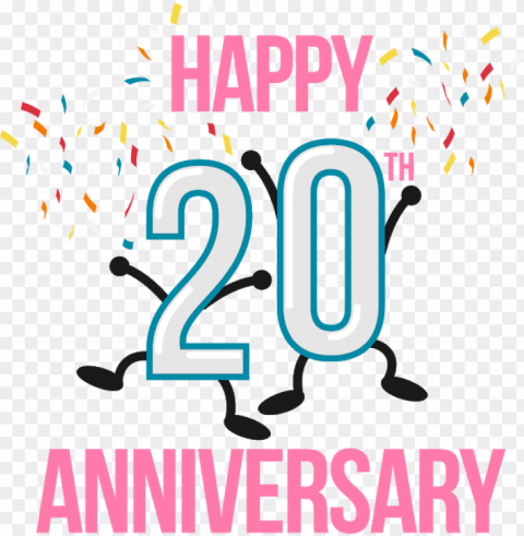 happy 20th anniversary - anniversary Clear Background Isolated PNG Icon