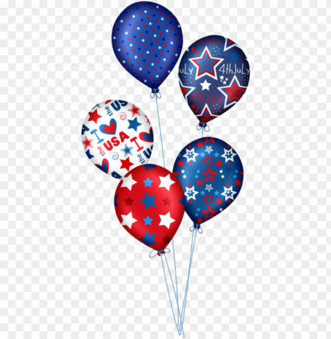 happy 4 de julho - 4th of july balloons clipart PNG Image Isolated with Clear Background
