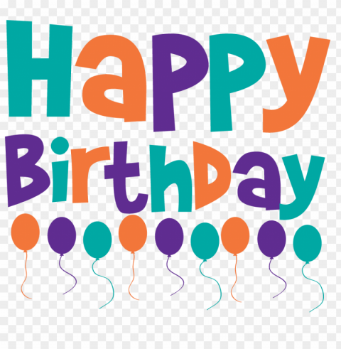 happy birthday 3 colours PNG files with transparent elements wide collection