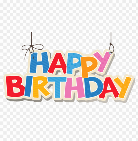happy birthday colourful Transparent PNG Isolated Item with Detail
