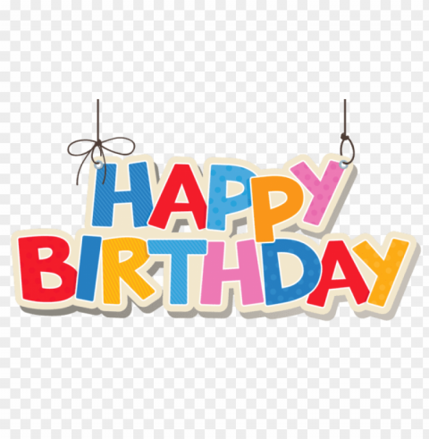 Happy Birthday Colourful Transparent PNG Isolated Item With Detail