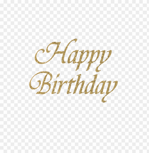 happy birthday elegant writing Transparent PNG Isolated Subject Matter