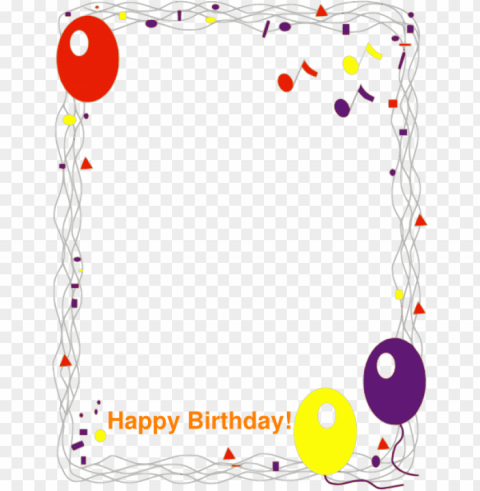 Happy Birthday Frames And Borders PNG Images Alpha Transparency