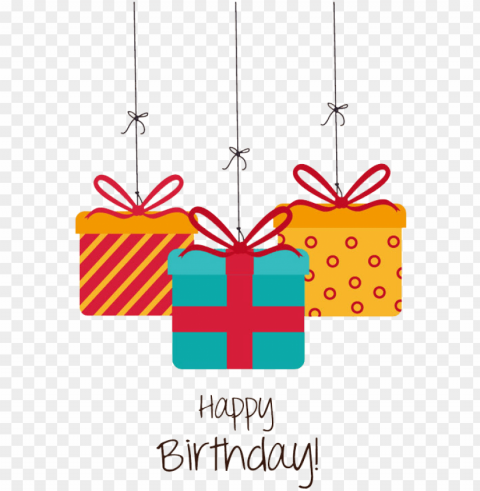 Happy Birthday Gift Box Isolated Graphic On Transparent PNG