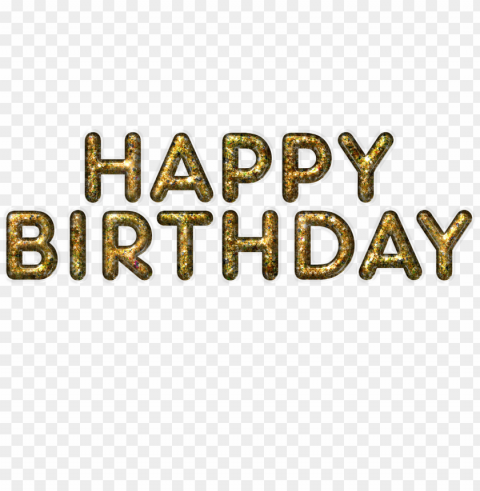 happy birthday golden letters Transparent PNG vectors