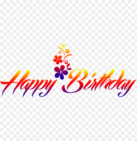 happy birthday - graphic desi Clear Background PNG Isolated Item