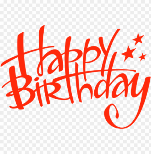 happy birthday handwritten Alpha channel transparent PNG