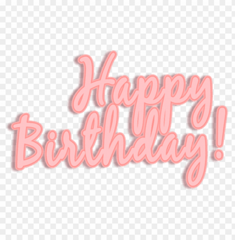 Happy Birthday Pink PNG Images Free