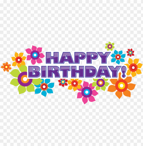 happy birthday words Transparent Cutout PNG Graphic Isolation
