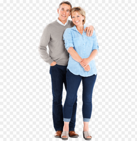 happy couple standing - insurance Transparent PNG Isolated Illustration