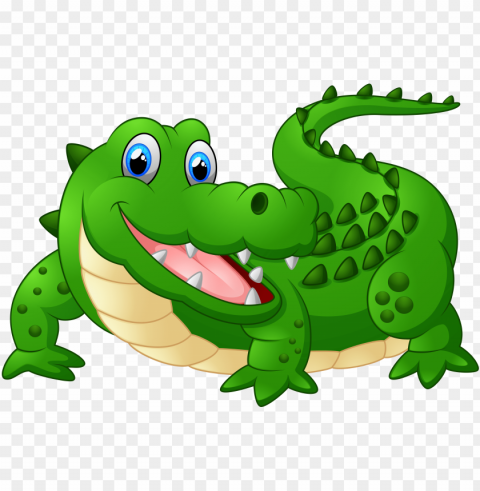 happy crocodile cartoon clipart image PNG Graphic Isolated on Transparent Background
