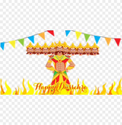 HAppy Dusshera text Transparent PNG Isolated Element with Clarity