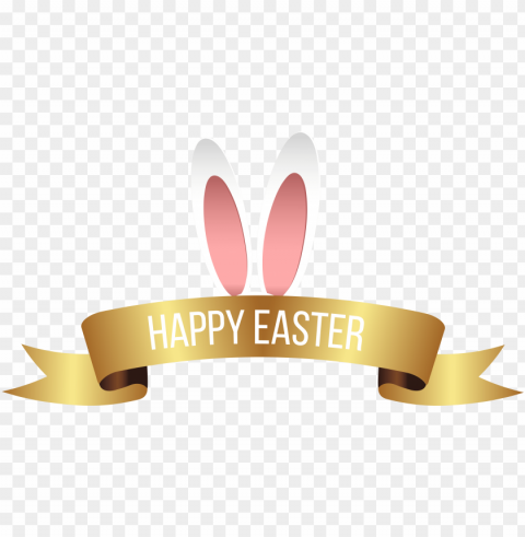 happy easter banner PNG transparent elements complete package