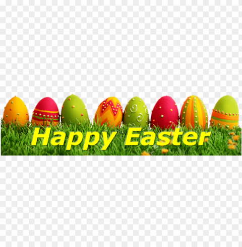 happy easter banner Isolated Item with Clear Background PNG