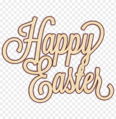 happy easter curly text HighQuality Transparent PNG Isolated Element Detail