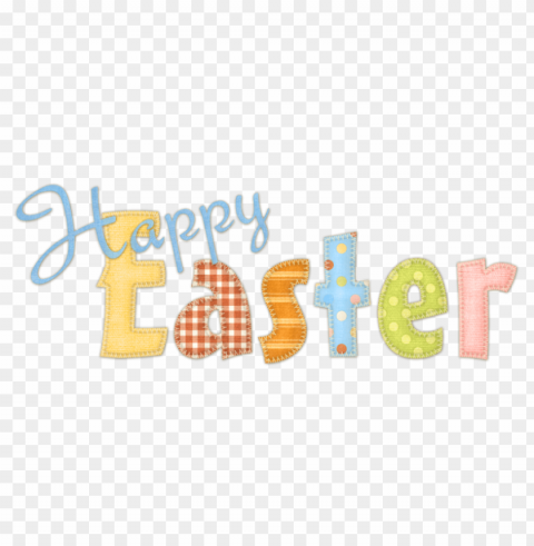 happy easter fabric sign HighQuality Transparent PNG Isolated Graphic Element