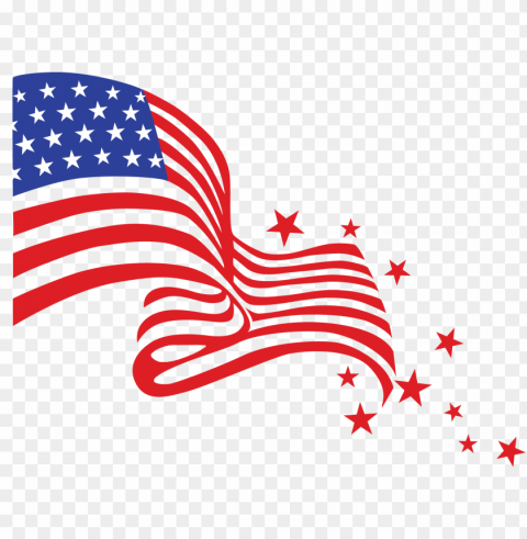happy fourth of july flag PNG Image Isolated with High Clarity