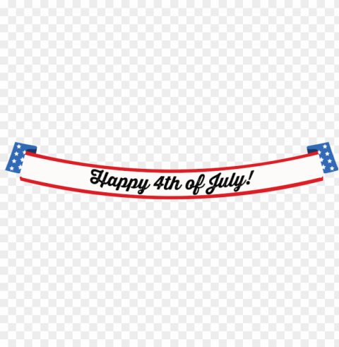 happy fourth of july long banner PNG Image Isolated with Transparent Clarity