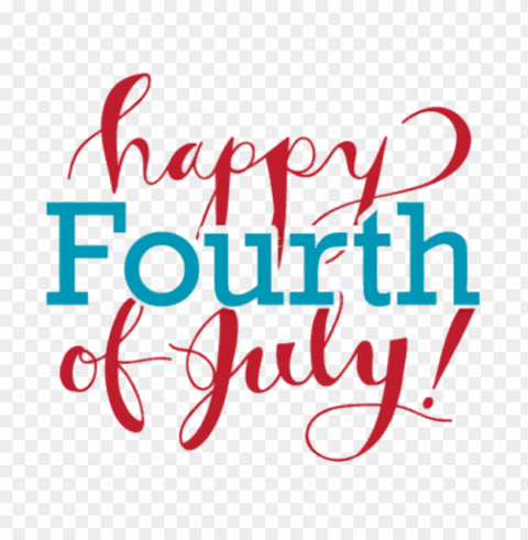 happy fourth of july red and blue PNG Image with Isolated Graphic