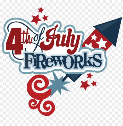 happy fourth of july rocket fireworks sticker PNG Image with Clear Background Isolation