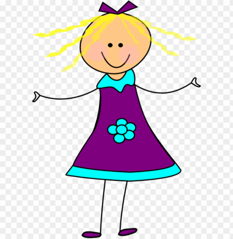 happy girl purple clip art - happy girl clipart PNG files with transparent backdrop