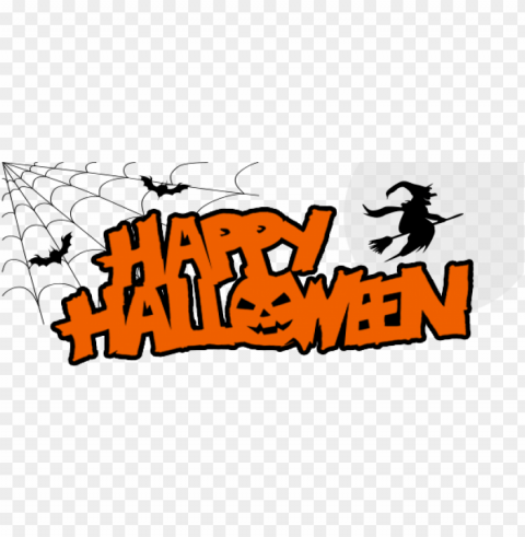 happy halloween banner Clear Background Isolated PNG Illustration