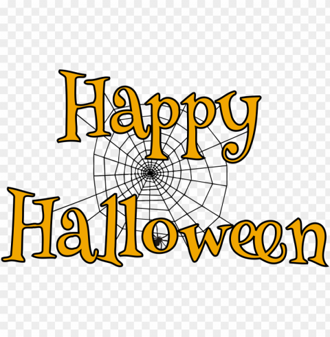 happy halloween spider web Clear background PNG elements