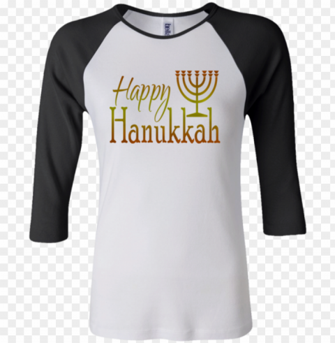 happy hanukkah junior 100% cotton 34 sleeve baseball High-resolution transparent PNG images variety
