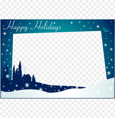 happy holidays border download - seasons greetings card template Transparent PNG images bundle