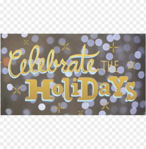 happy holidays - calligraphy Isolated Artwork on Clear Transparent PNG