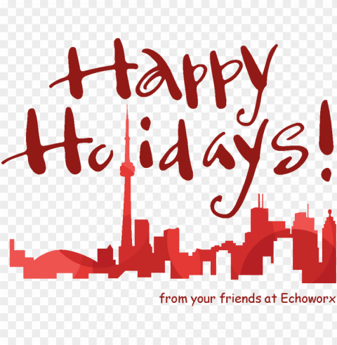 happy holidays from all of us @echoworx - calligraphy PNG files with transparent canvas extensive assortment