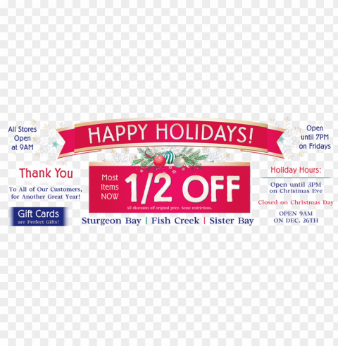 happy holidays from on deck clothing company - coquelicot PNG files with transparent backdrop