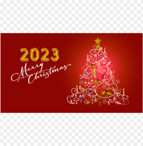 happy merry christmas 2023 card PNG images for websites
