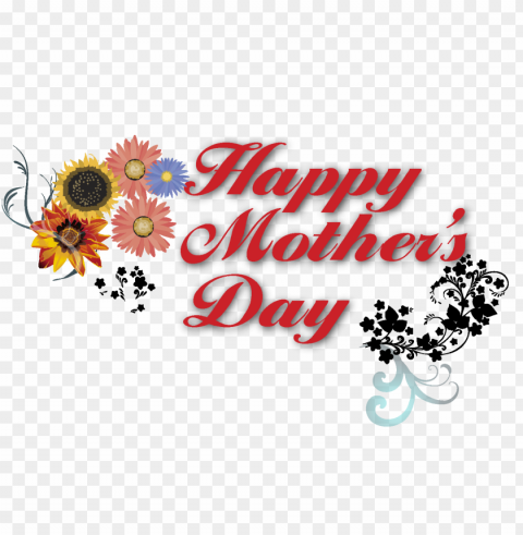 Happy Mothers Day Banner Text Isolated Graphic On Clear PNG