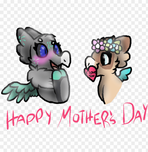 happy mothers day by midnightflurries - cartoon PNG images with transparent canvas variety