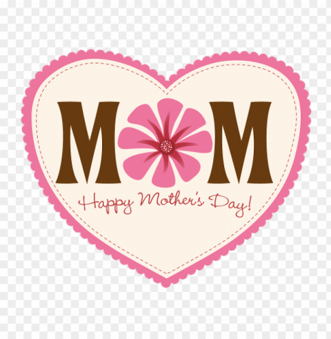 happy mothers day heart Isolated Graphic on HighQuality Transparent PNG