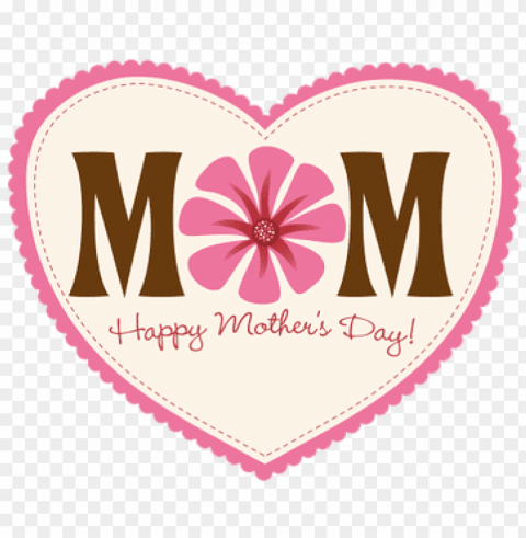 Happy Mothers Day Heart Stick - Mothers Day Posters Designs Isolated Graphic With Transparent Background PNG