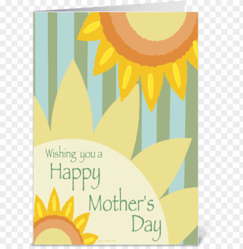 happy mothers day with sunflowers and butterflies background - mother's day card - sunflowers flowers card HighQuality Transparent PNG Isolated Object