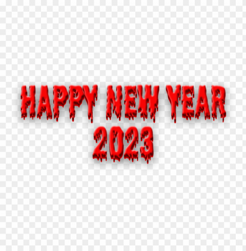 happy new year 2023 bloody 3d text PNG for free purposes
