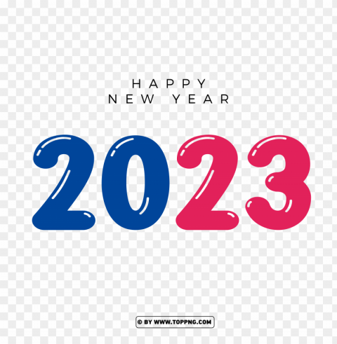 happy new year 2023 bubble bobble style PNG with no background for free - Image ID 3f2b1e97