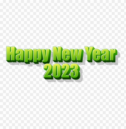 happy new year 2023 green 3d PNG for overlays
