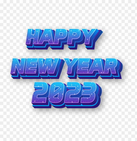 happy new year 2023 with 3d text space style PNG Image with Transparent Isolated Graphic