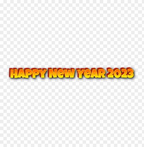 happy new year 2023 yellow and orange halloween text effect PNG for web design